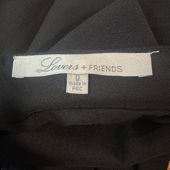 REVOLVE Lovers + Friends Soul Maxi Dress Square Neck Cut-Out Backless Gown Black - Picture 12 of 16